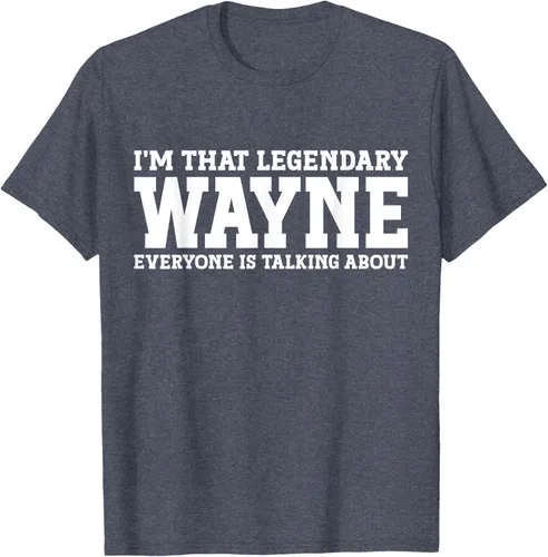 Vista 62 de Wayne Personal Name Funny Wayne Camiseta, Negro