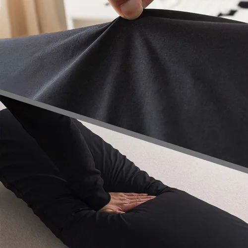 Vista 3 de WhatsBedding Almohada corporal de espuma viscoelástica con funda, almohada de cama larga para adultos Funda de almohada extraíble transpirable