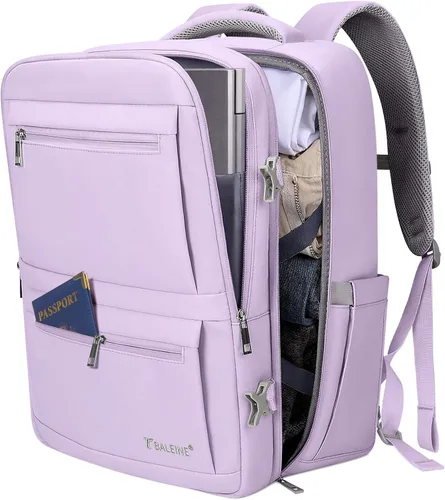 Vista 10 de BALEINE Mochila de Viaje para Mujeres y Hombres, Mochila Grande y Resistente de Equipaje de Mano para Laptop, Regalos para Negocios, Casual, Fin