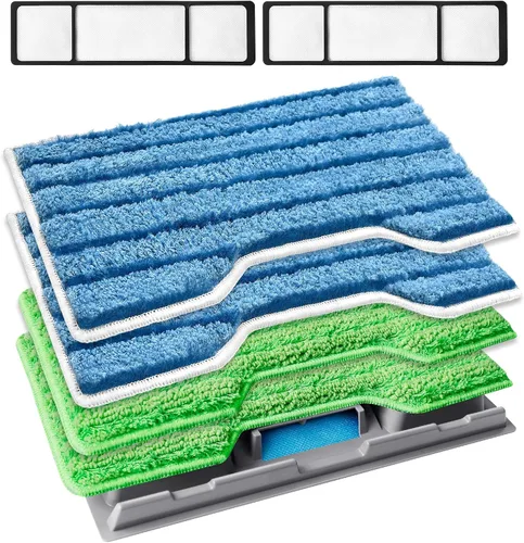 Vista 14 de KEEPOW Almohadillas para fregona reutilizables, almohadillas de repuesto compatibles con Shark Vac Mop VM252 VM200 VC205 VM250 / QM250 VM190