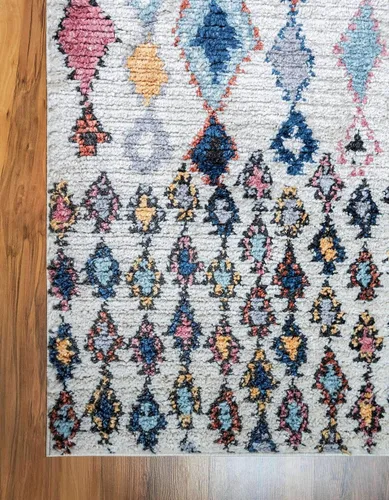 Vista 9 de Unique Loom Morocco Collection Abstract Tribal, alfombra bohemia (2 pies 2 pulgadas x 3 pies 0 rectangular, multi/azul)