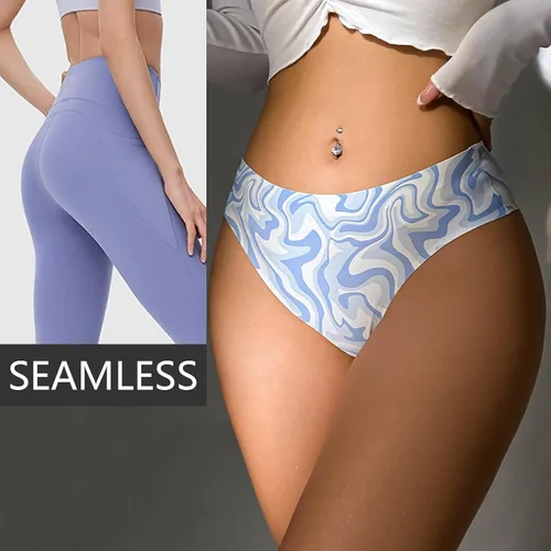Vista 5 de XYKrissas Ropa interior invisible para mujer, sin costuras, ropa interior de bikini (6 unidades)
