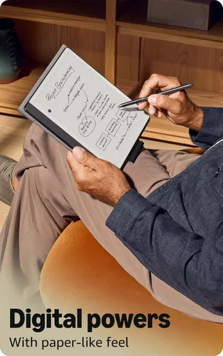 Vista 5 de Nuevo Amazon Kindle Scribe (16 GB). Pantalla rediseñada con bordes uniformes. Ahora escribe directamente en libros y documentos. Con resumen