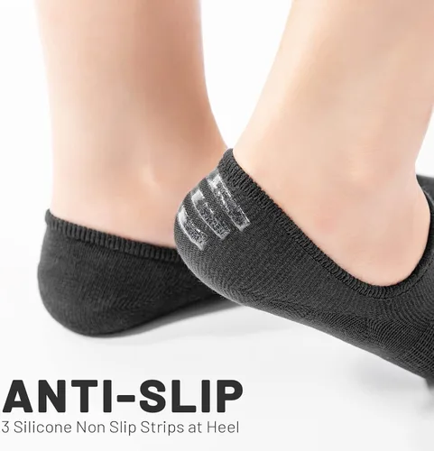 Vista 4 de IDEGG Calcetines invisibles para mujeres y hombres, de corte bajo al tobillo, cortos, antideslizantes, atléticos, para correr, novedosos