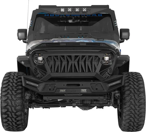 Vista 5 de Hooke Road Protector de capó para Jeep Wrangler JL y Gladiator JT 2018-2024