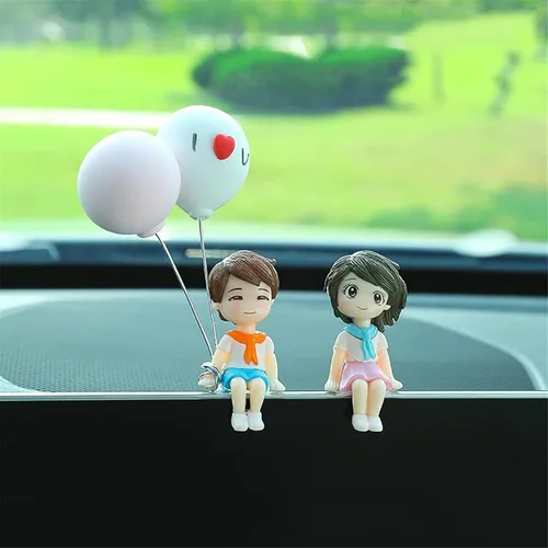 Vista 17 de Lindos adornos para pareja, lindo adorno interior de automóvil para parejas, decoración de automóvil, lindas parejas de dibujos animados, accesorios