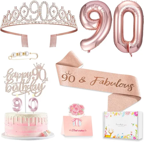 Vista 14 de Decoraciones de cumpleaños número 10 para niña, juego de velas con forma de corona 10º