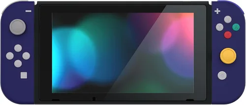 Vista 5 de eXtremeRate Botones de carcasa de repuesto para Nintendo Switch, placa trasera para consola de interruptores, carcasa con botones de juego completo