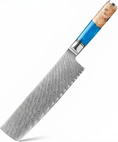 Vista 16 de Tidal Blue - Cuchillo para pan de 8" - Damasco