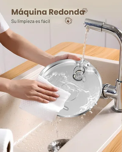Vista 9 de Fuente de agua para gatos de acero inoxidable: fuente para gatos de 74 oz/2.2 L para beber - Fuente de agua para mascotas para gatos