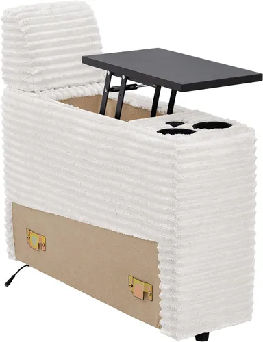 Vista 34 de RARZOE Módulo de Reposabrazos para Sofá Seccional Modular, Reposabrazos de Pana Módulo de Sofá Modular Parte Lateral para Sala de Estar Sofá