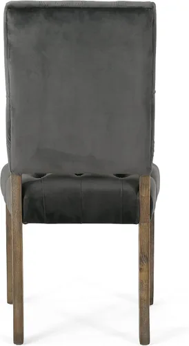 Vista 7 de Christopher Knight Home Carolina Velvet - Sillas de comedor, juego de 2 piezas, color carbón