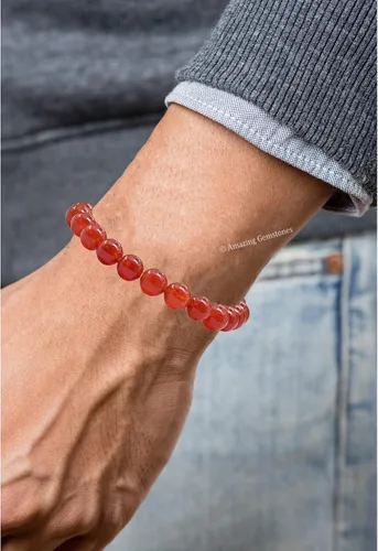 Vista 48 de Amazing Gemstone Crystal Bracelet for Women Men's Gifts - Protection Healing Crystal Bracelet - 8mm Gemstone Beaded Stretchable Bracelet Pulseras