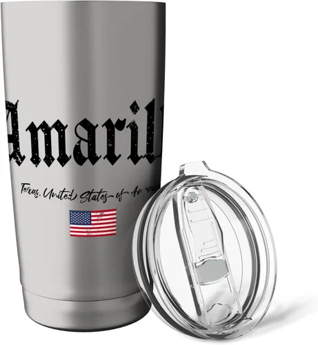 Vista 5 de Amarillo Gothic Design - Vaso aislado de acero inoxidable