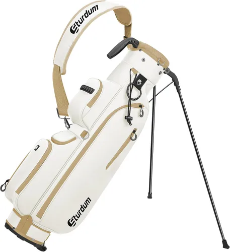 Vista 11 de Par 3 Bolsa de soporte de golf con divisor de 3 vías y cifrado 900D Gris