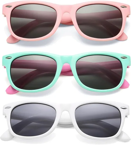 Vista 6 de Lentes de sol polarizados de goma elastómero termoplástico (TPEE) flexible, para niñas y niños de 3 a 9 años
