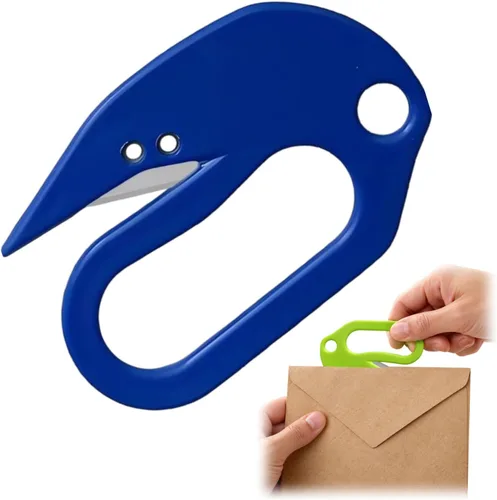 Vista 13 de Letter Opener Envelope Slitter Tool Concealed Blade Mail Opener with Ergonomic Comfort Grip, Compact Paper Cutter for Envelopes, Bubble Mailers Red