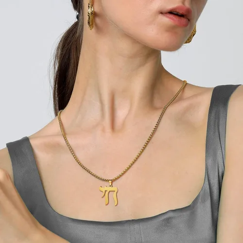 Vista 3 de FaithHeart David of Star Collar para hombres y mujeres, collar con colgante de estrella judía, acero inoxidable, amuleto hebreo, caja de regalo