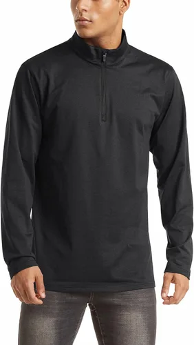 Vista 2 de MAGNIVIT Camisas de correr con cremallera de 14 para hombre de manga larga forro polar