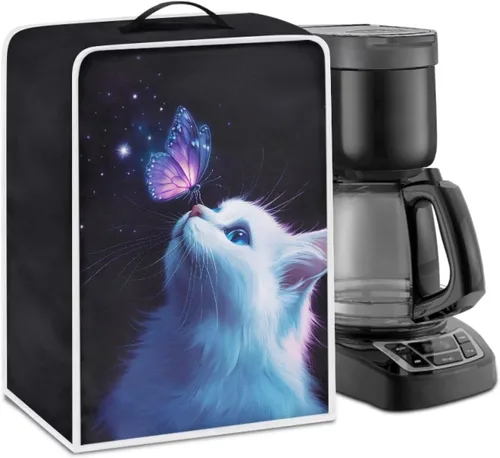 Vista 29 de Cubiertas antipolvo para máquina de café cruzado con bandera estadounidense, para mezclador, máquina de jugo, mantiene la cocina y la oficina