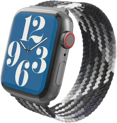 Vista 10 de ZAGG Gear4 - Correa elástica trenzada Solo Loop - SM - Verde bosque - Compatible con Apple Watch de 1.496 pulgadas, 1.575 pulgadas, 1.614 pulgadas