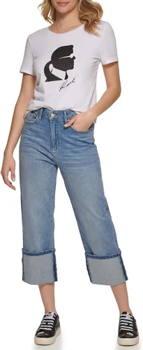 Vista 2 de Karl Lagerfeld Paris Jeans ajustados con logotipo para mujer