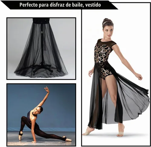 Vista 5 de Tela de malla elástica Power Mesh Superfina de 4 direcciones, nylon y spandex, malla transparente, 1 yarda de largo, 60" de ancho (Negro)