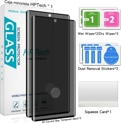 Vista 7 de Paquete de 2 protectores de pantalla de privacidad para Google Pixel 6 Pro Vidrio templado antiespía, cobertura de pantalla completa curvada 3D