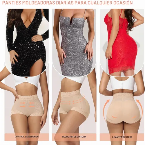 Vista 5 de SHAPSHE Bragas moldeadoras de cintura alta, control de abdomen y moldeador Beige
