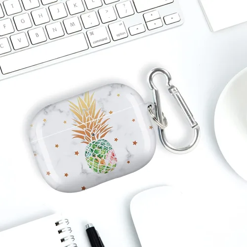 Vista 2 de Funda para Airpod Pro para mujer con llavero, Airpods Pro Skin, funda de Apple Airpod Pro, funda protectora de diseño de estrella linda de HIDAHE
