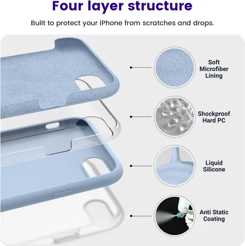 Vista 2 de OTOFLY - Funda para iPhone 8, iPhone 7, serie suave y sedosa, calidad prémium, botones de silicona suave, funda protectora compatible con iPhone 7