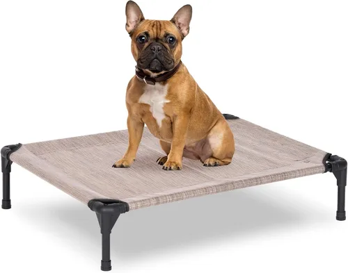 Vista 14 de Cama Elevada para Perros para Exteriores, Catre Elevado para Perros Medianos con Malla Lavable, Cuna Refrescante para Mascotas a Prueba de Mordidas