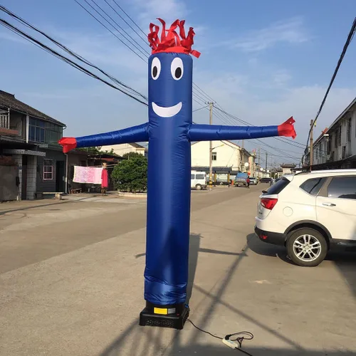 Vista 3 de Tubo inflable publicitario de 20 pies para hombre, con brazo agitador gigante, marioneta de mosca, letreros decorativos de Navidad para negocios