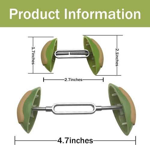 Vista 6 de 1 par de mini camillas de zapatos para mujer con pies anchos