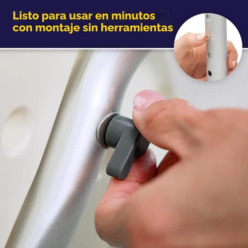 Vista 3 de Altura ajustable taburete de baño., RTL12004KD, Blanco, 1, 1