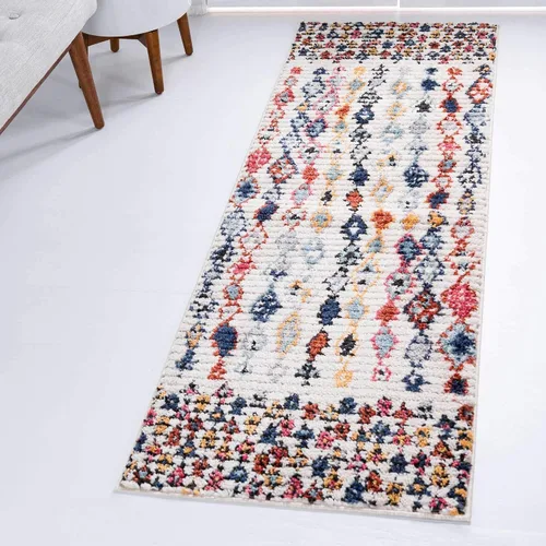 Vista 13 de Unique Loom Morocco Collection Abstract Tribal, alfombra bohemia (2 pies 2 pulgadas x 3 pies 0 rectangular, multi/azul)