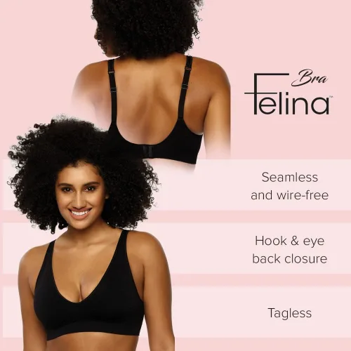 Vista 3 de Felina Sujetador sin costuras sin alambres Comodidad Soporte