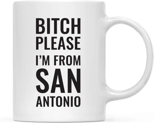 Vista 58 de Andaz Press Taza de café de 11 onzas, regalo de broma, Bitch Please I'm from Alabama, paquete de 1, incluye caja de regalo, divertidas ideas