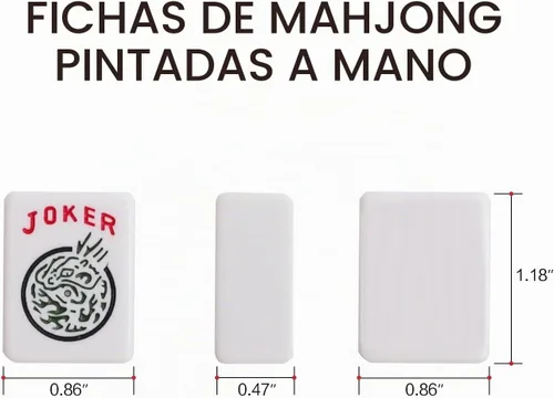 Vista 4 de American Mahjong - Juego de 166 azulejos prémium con 4 empujadores