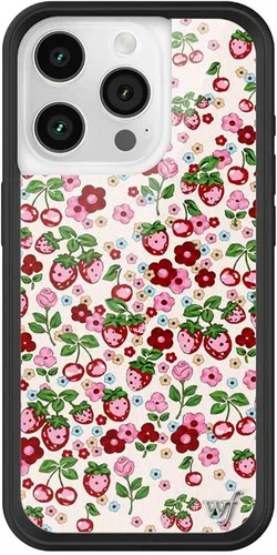 Vista 65 de Wildflower - Fundas compatibles con Apple iPhone 15 Pro Protector de goma negro, certificado de prueba de caída de 4 pies, propiedad de mujeres