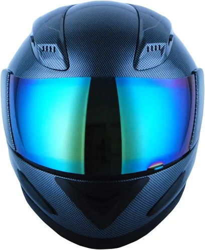 Vista 6 de 1Storm - Casco de cabeza completa para motocicleta, diseño de calavera mecánica HJDJ11