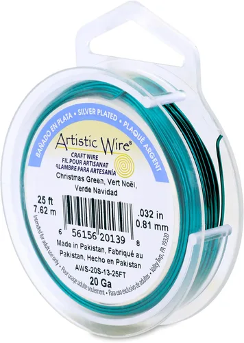 Vista 141 de Artistic Wire, Alambre de cobre de color chapado en plata de calibre 18, resistente al deslustre, amatista, 20 pies