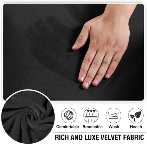 Vista 3 de Funda de terciopelo para tumbona, funda de diván para sala de estar, funda para tumbona sin brazos, funda de lujo, protector suave de muebles