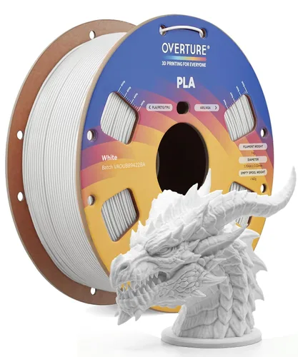 Vista 62 de OVERTURE Paquete de 10 filamentos PLA de 0.069 lbs (0.069 in), filamento de impresora 3D de herido ordenado, paquete de 10 bobinas de 2.2 libras