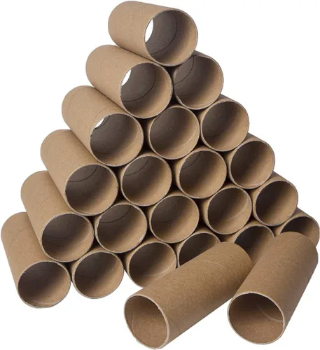 Vista 8 de Paquete de 120 tubos de cartón grueso para manualidades, rollos de manualidades, tubos redondos de cartón, tubos de manualidades, rollos de papel
