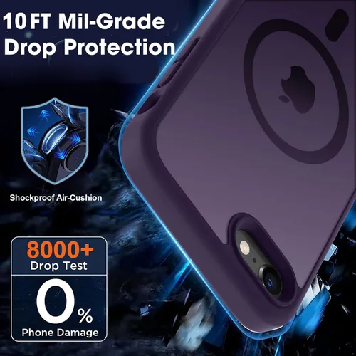 Vista 380 de MOCCA - Funda magnética resistente para iPhone XR de 6.1 pulgadas, compatible con MagSafe, funda con protección contra caídas de grado militar