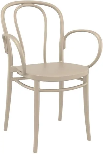 Vista 10 de Compamia Victor XL Silla de resina para exteriores, color negro (juego de 2)
