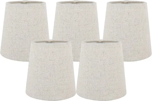 Vista 12 de Juego de 2 pantallas de araña Capri de lino con clip, 3.5 x 4.5 x 4.5 pulgadas