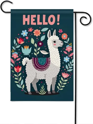 Vista 13 de Moslion Bandera de jardín de oso polar, safari natural, oso polar con cachorros, banderas de nieve de doble cara, bandera de bienvenida para patio