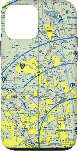 Vista 12 de Carta seccional VFR aeronáutica para iPhone 14 - Carcasa del noroeste de Houston, TX